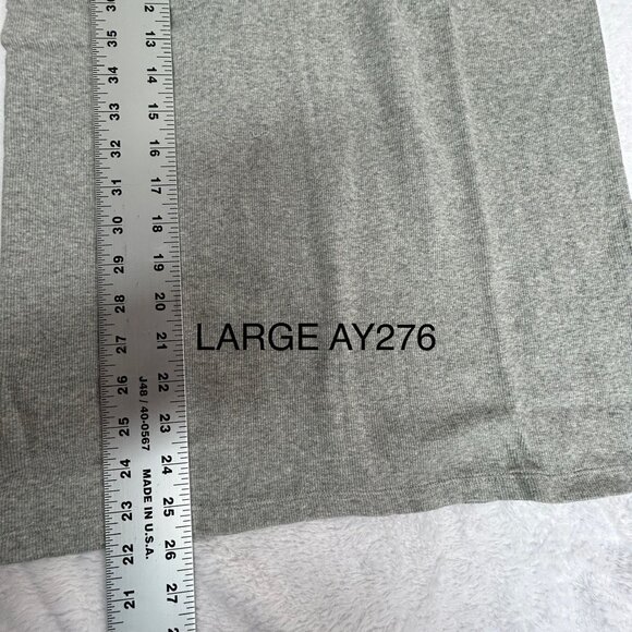 J.Crew Women's Ribbed Cotton Tank Top Large Gray Scoop Neck AY276 Casual New - Picture 5 of 5
